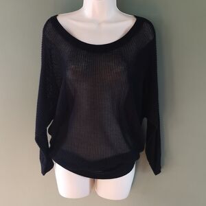 Ricki's Black Sheer Knit Women’s Sweater